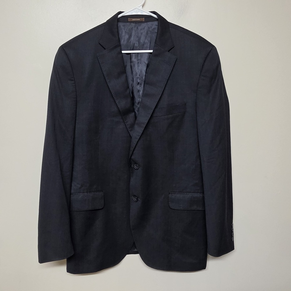 Peter Millar Sport Coat Mens 42R Blue Plaid Wool Two Button Jacket Blazer Canada
